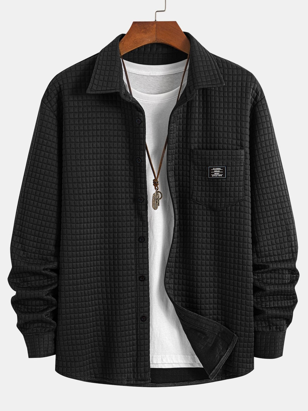 Waffle Button Up Shirt & Jogger Pants