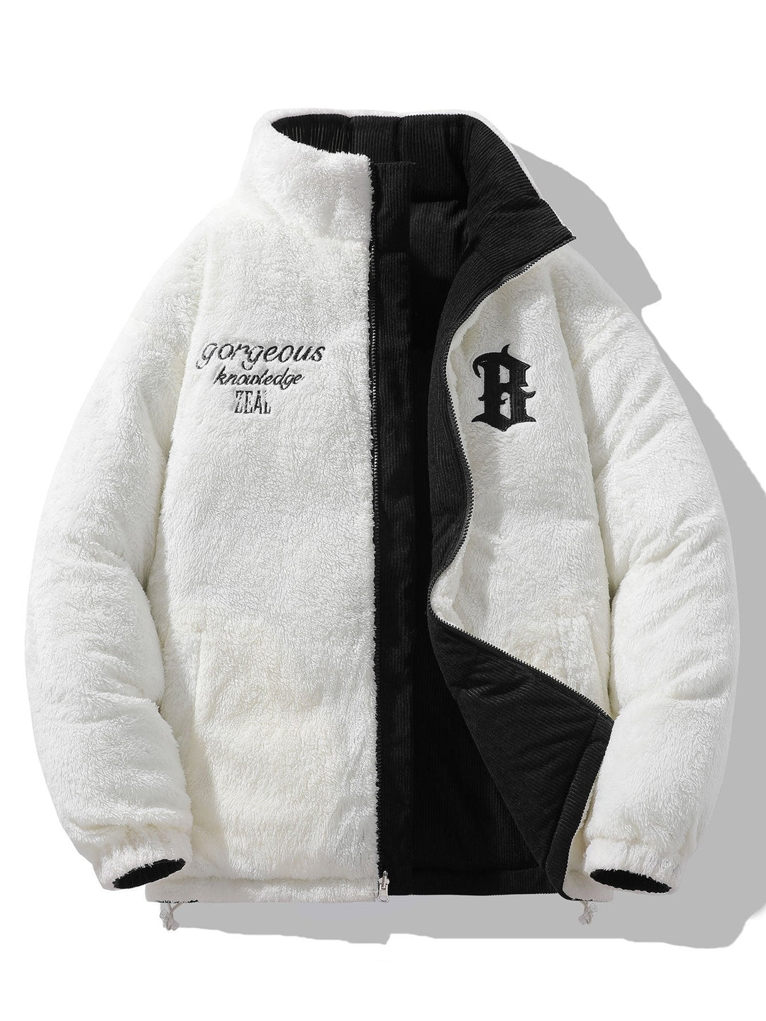 Omkeerbare Teddy Fleece Corduroy Jas