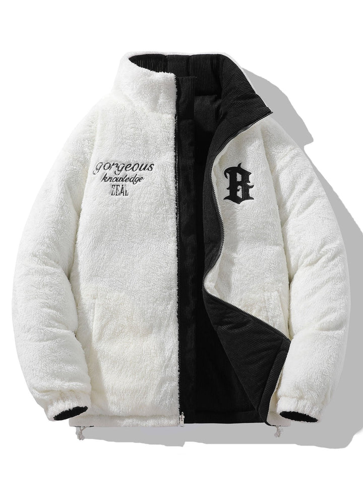 Omkeerbare Teddy Fleece Corduroy Jas