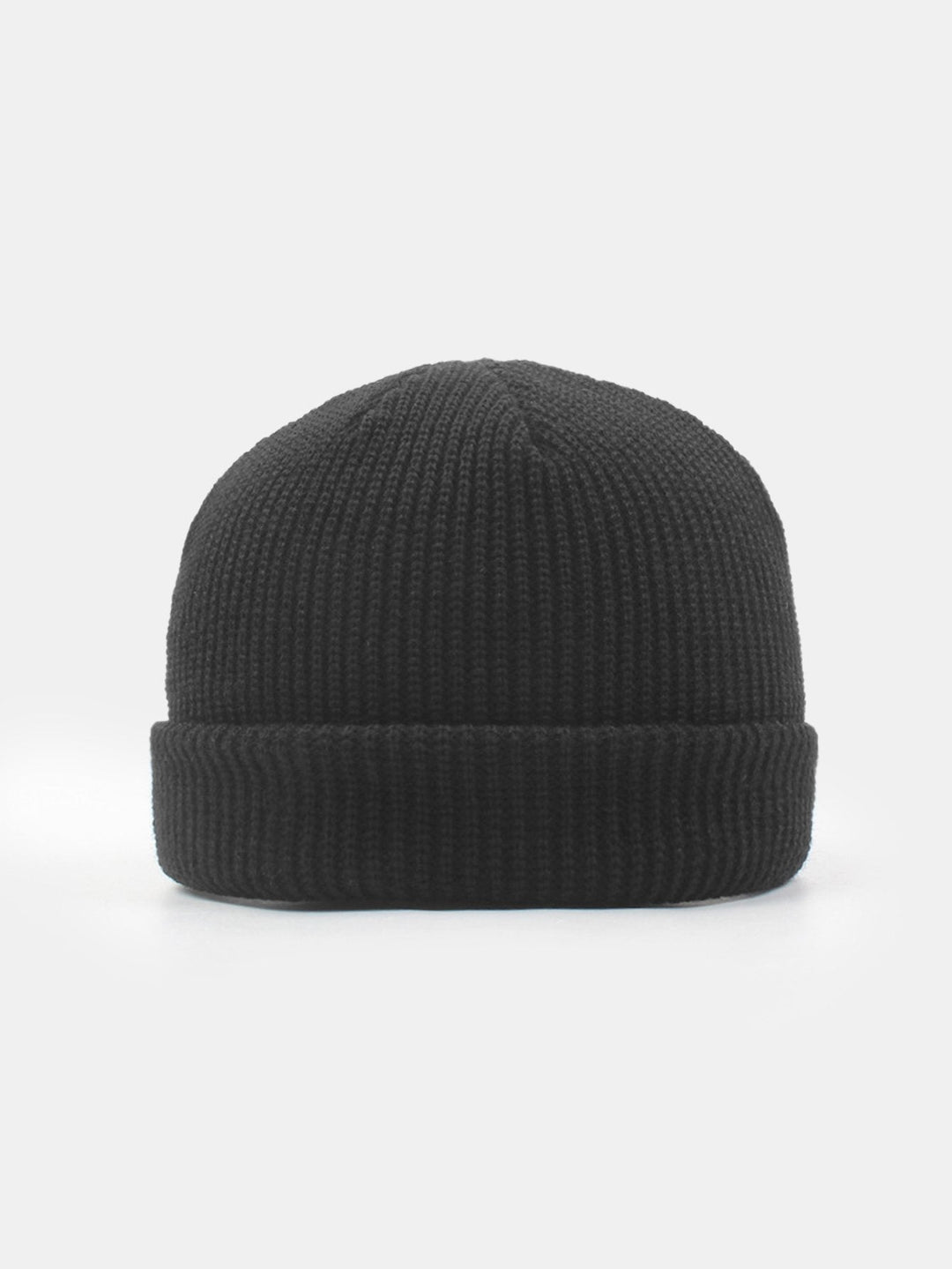 Solid Kleur Warme Korte Gebreide Muts