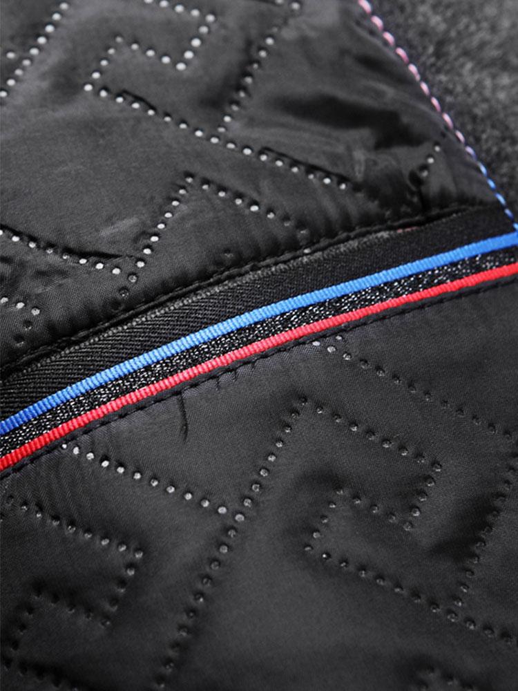 Staande Kraag Wol Gemengde Blazer