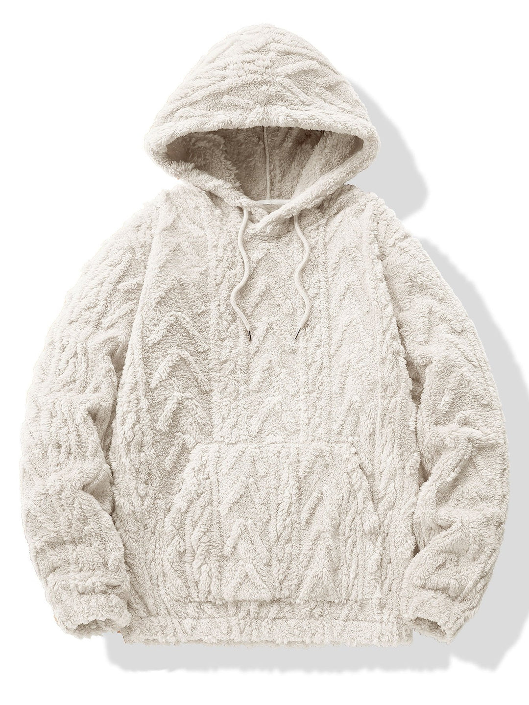 Geometrische Jacquard Teddy Hoodie & Joggingbroek