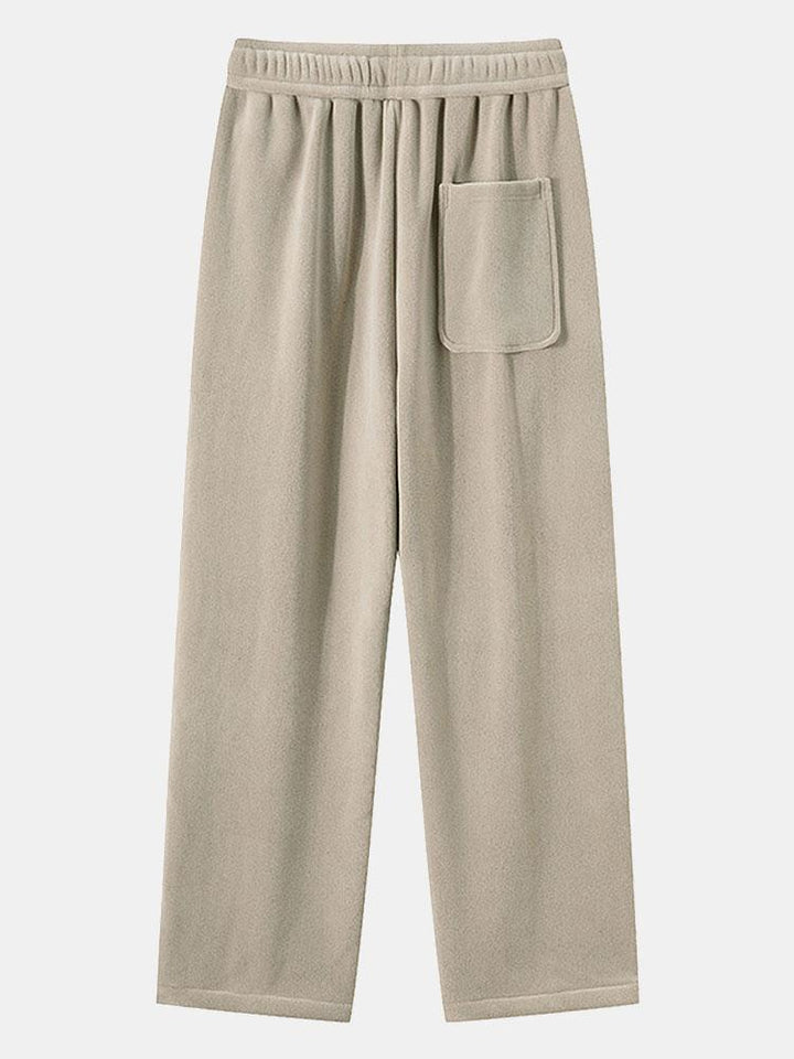 Polar Fleece Loose Fit Rechte Pijpen Broek