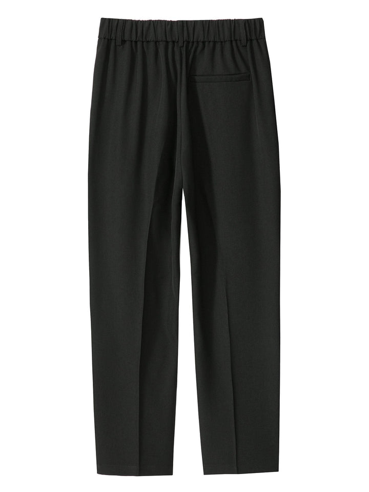 Relax Fit Elastische Taille Rechte Pijpen Broek