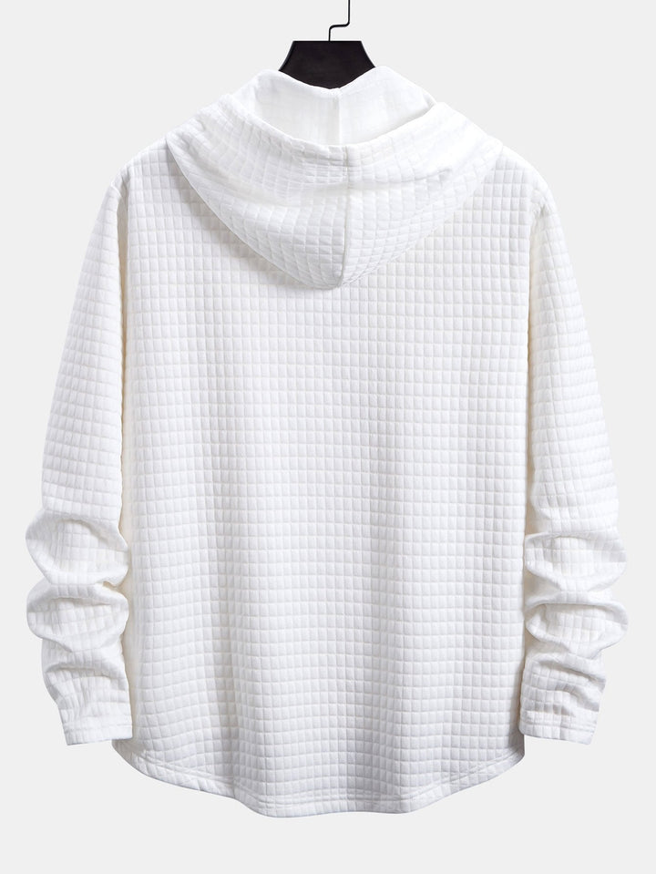 Langemouw Wafel Hoody Arc Hem T-Shirt & Joggingbroek