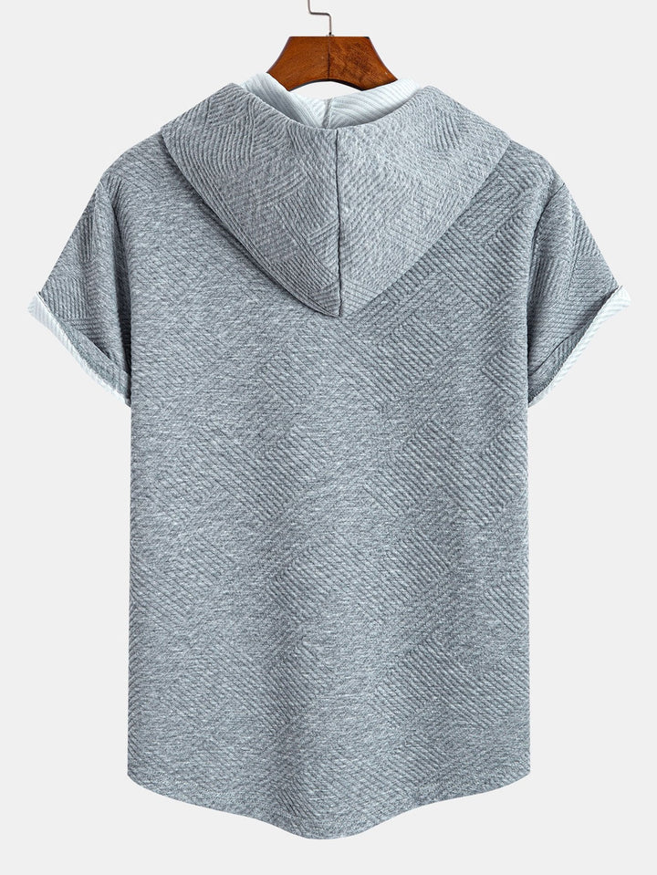 Striped Jacquard Hooded T-Shirt & Striped Jacquard Shorts