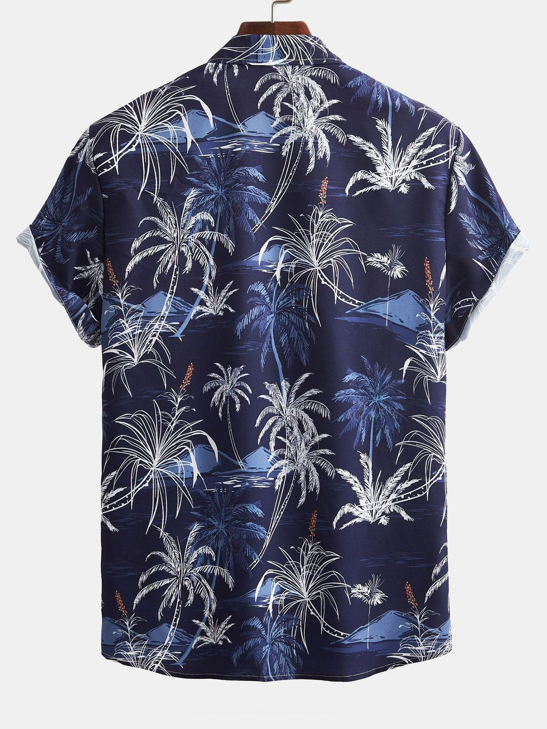 Palmboomprint Overhemd met Knopen & Zwemshorts