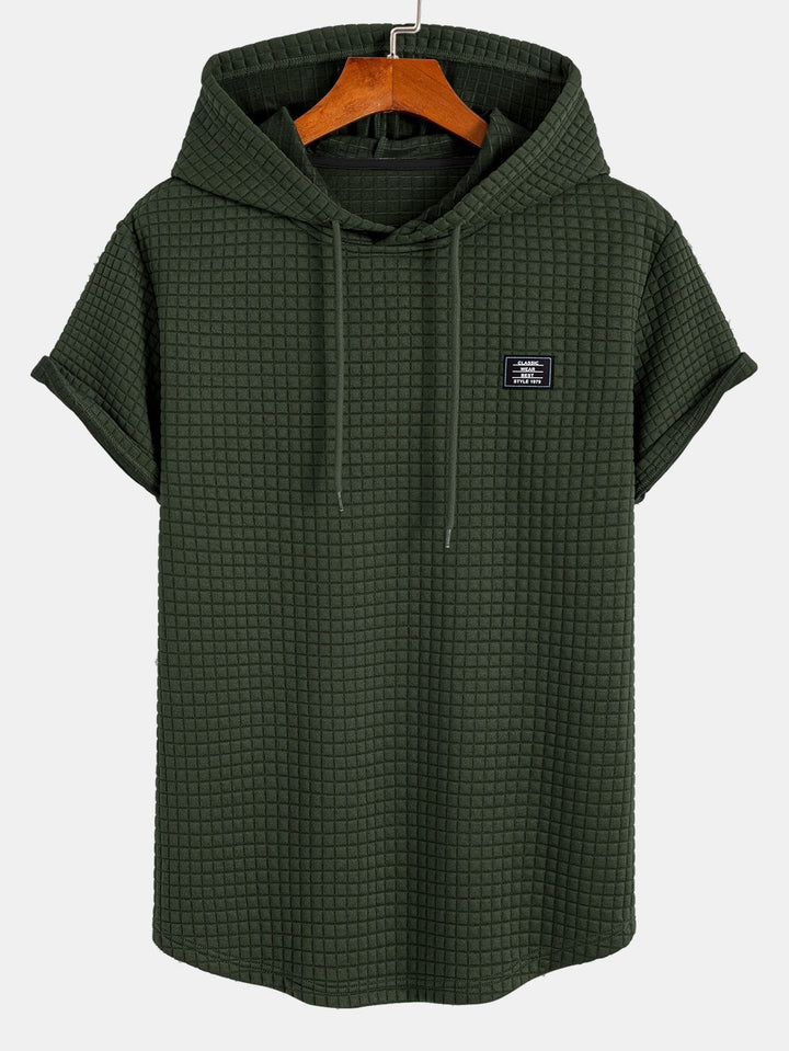 Wafel Hoody Boog Hem T-Shirt & Trekkoord Corduroy Cargo Jogger Broek