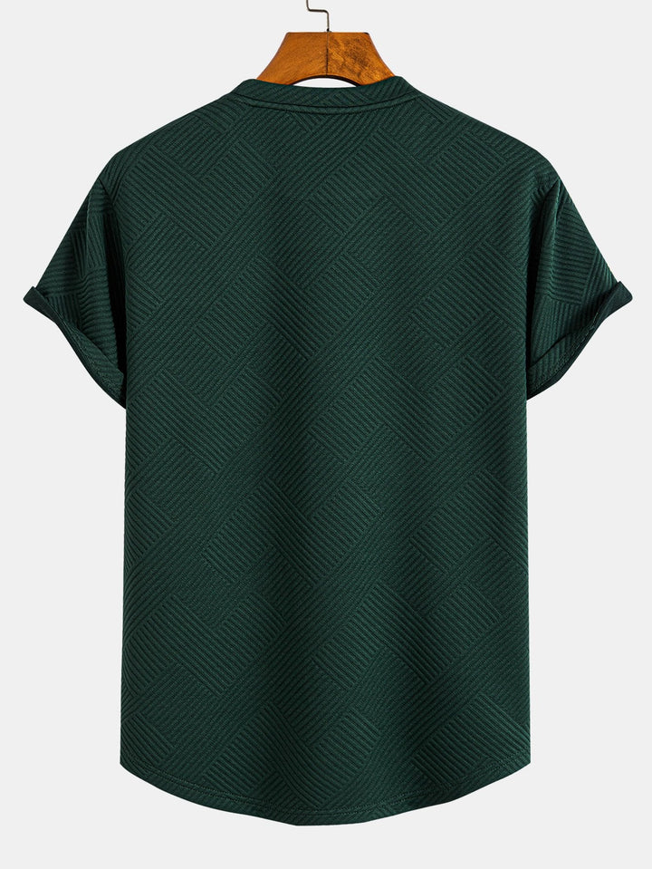 Korte Mouw Streep Jacquard Boog Hem T-Shirt & Shorts