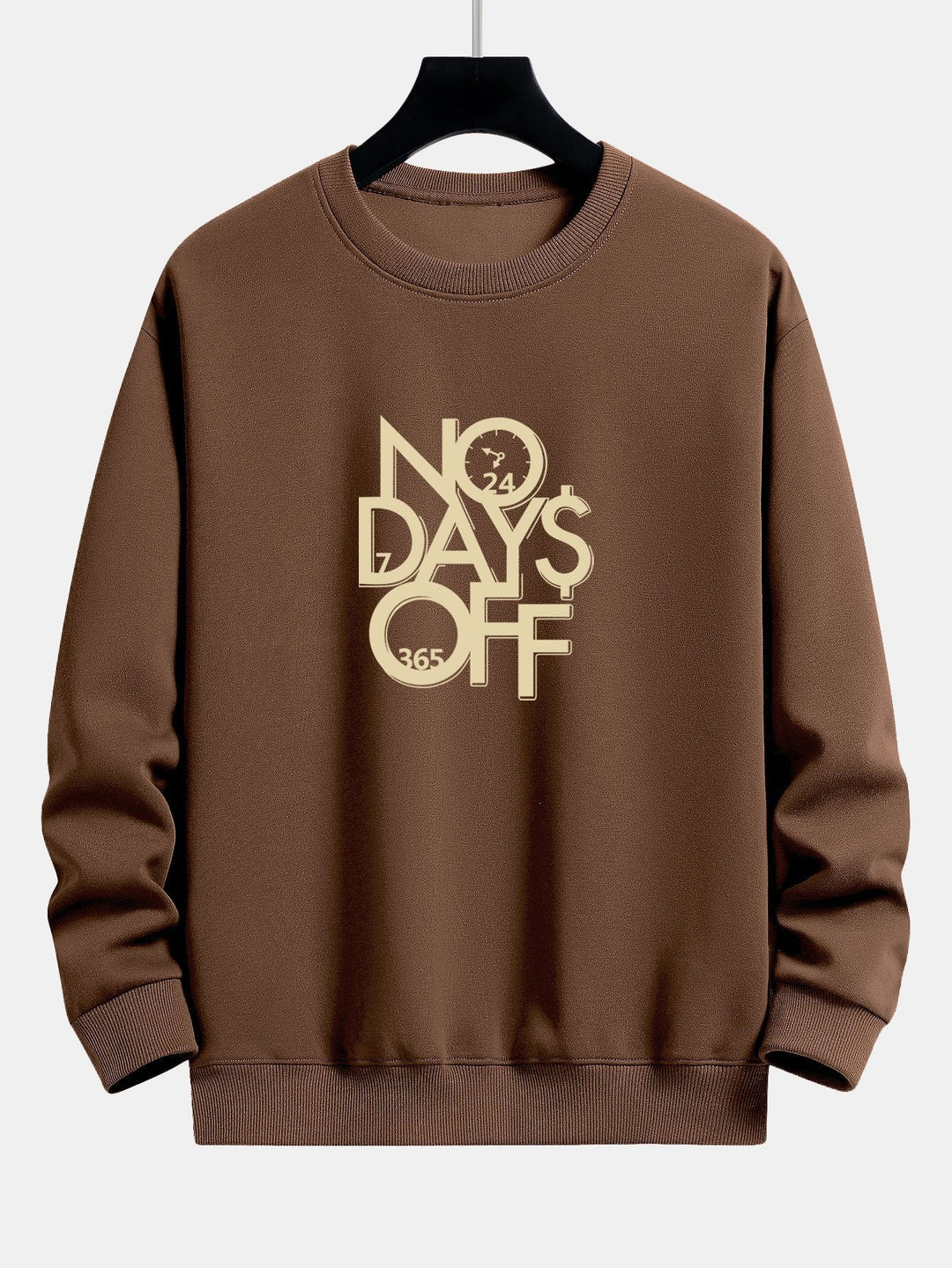 No Days Off Print Relax Fit Sweatshirt & Straight Leg Corduroy Pants