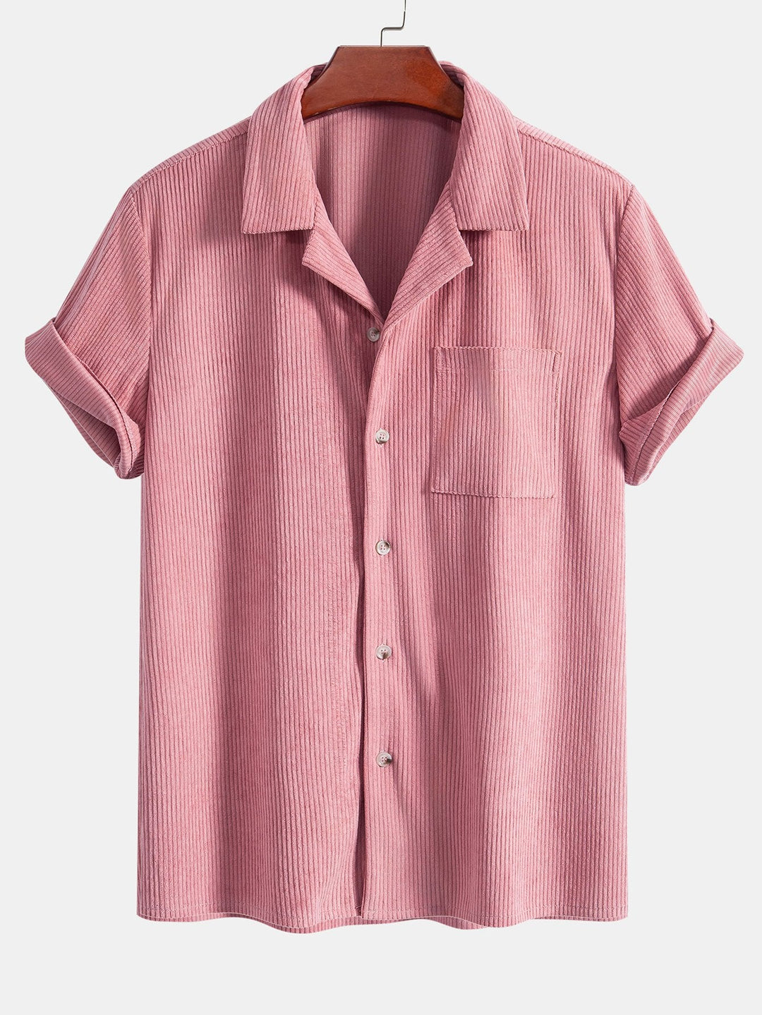 Korte Mouwen Corduroy Cubaanse Shirt & Shorts