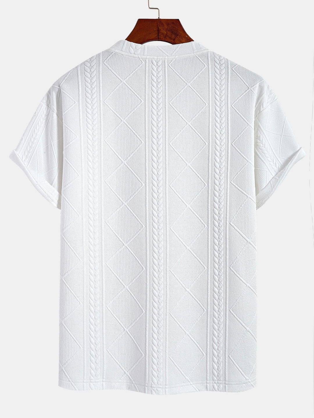 Oversized Geometrisch Jacquard T-Shirt & Shorts