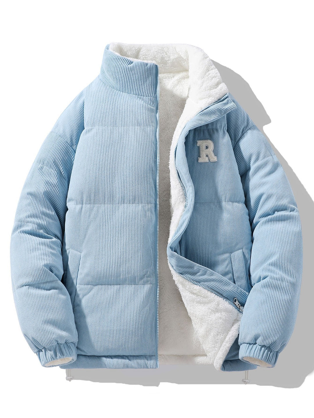 Omkeerbare Teddy Fleece Corduroy Jas