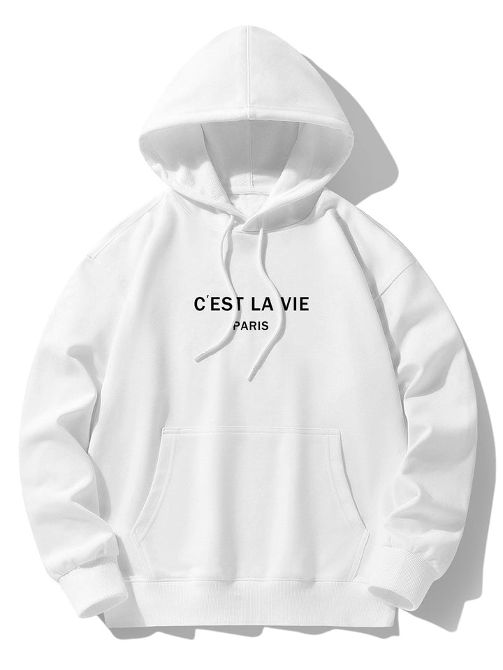 Paris Print Katoenmix Hoodie & Joggingbroek