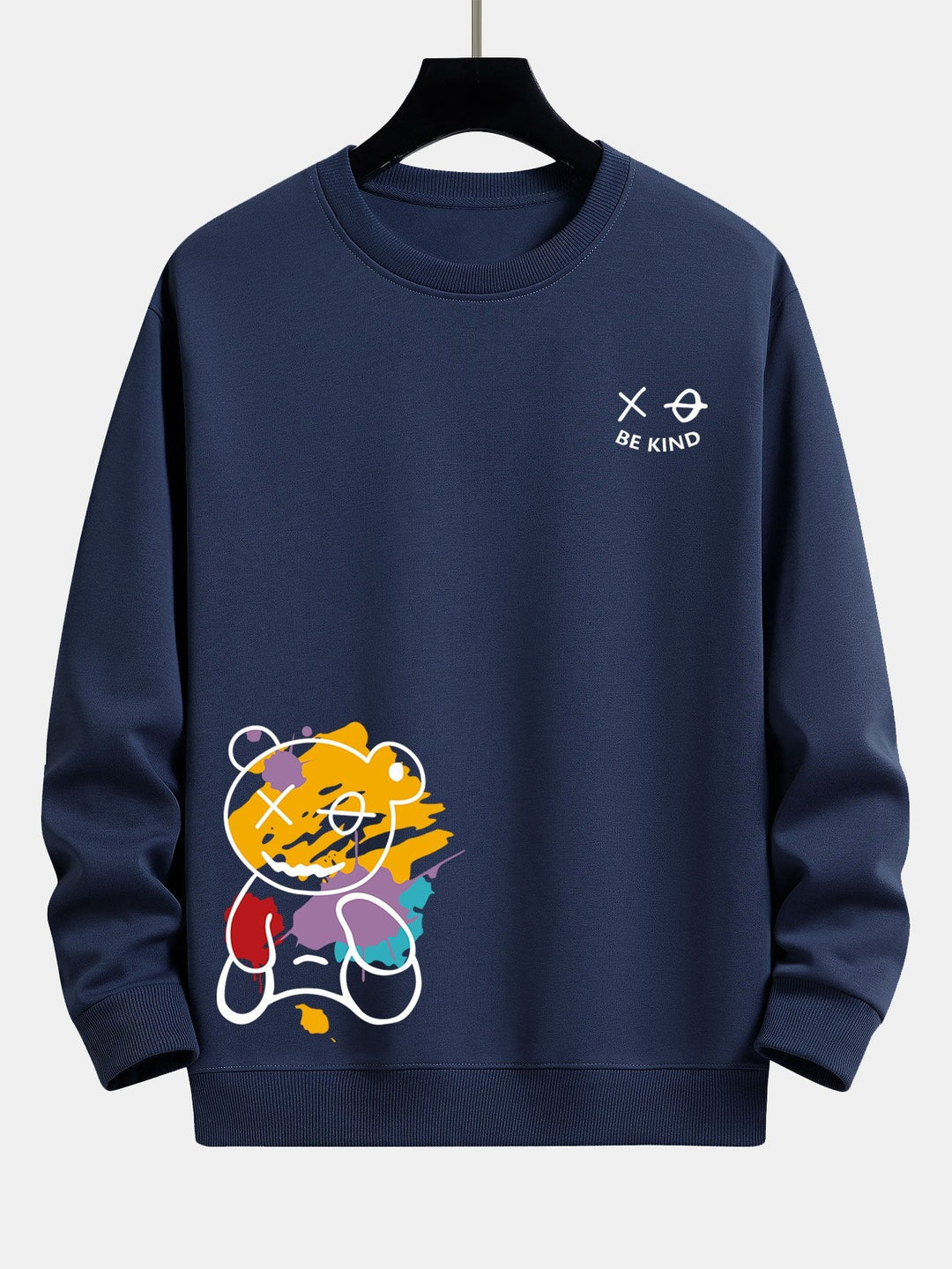 Graffiti Bear Print Relax Fit Sweatshirt & Joggingbroek