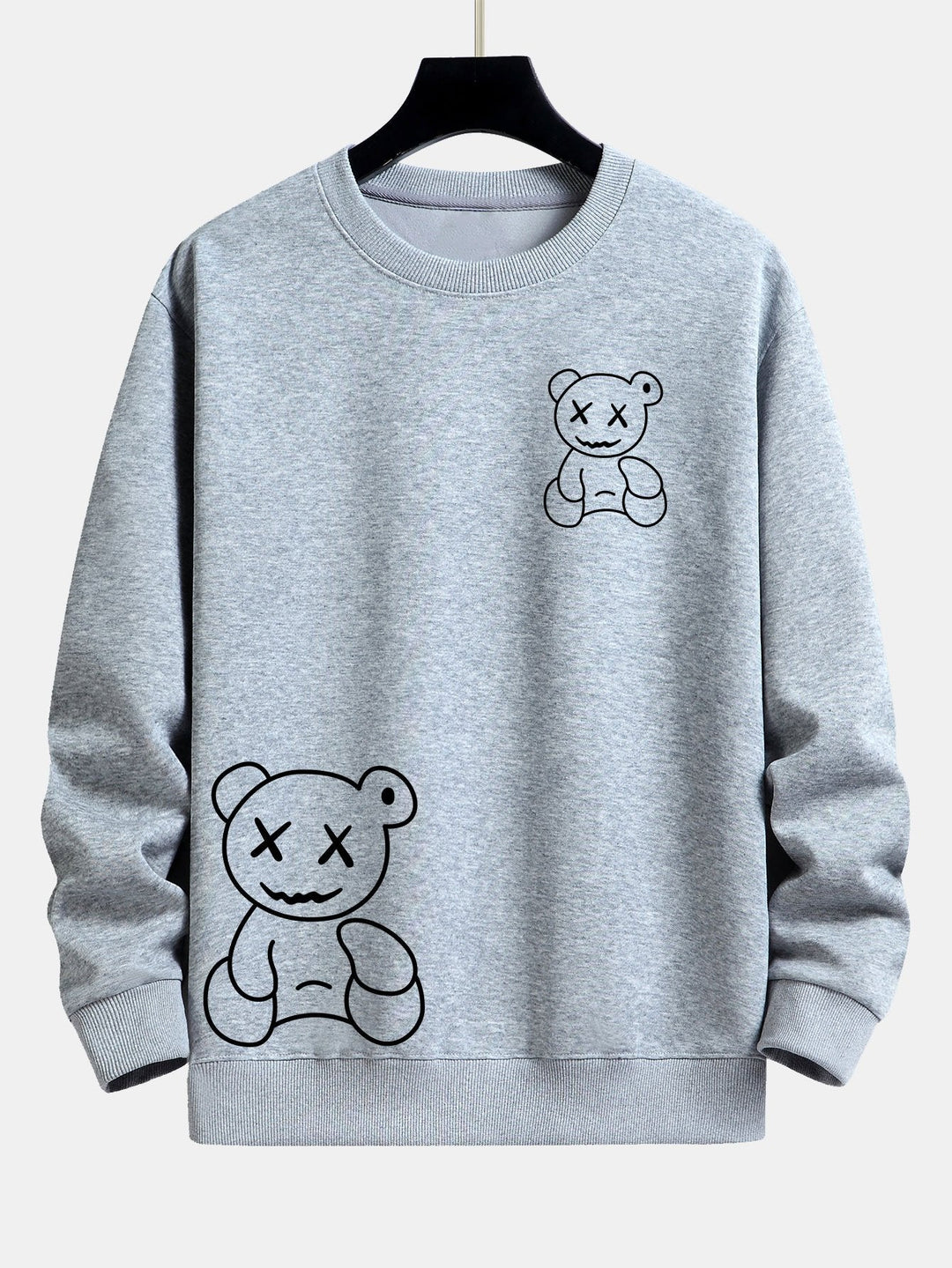 Lijnvormige Berenprint Relax Fit Sweatshirt