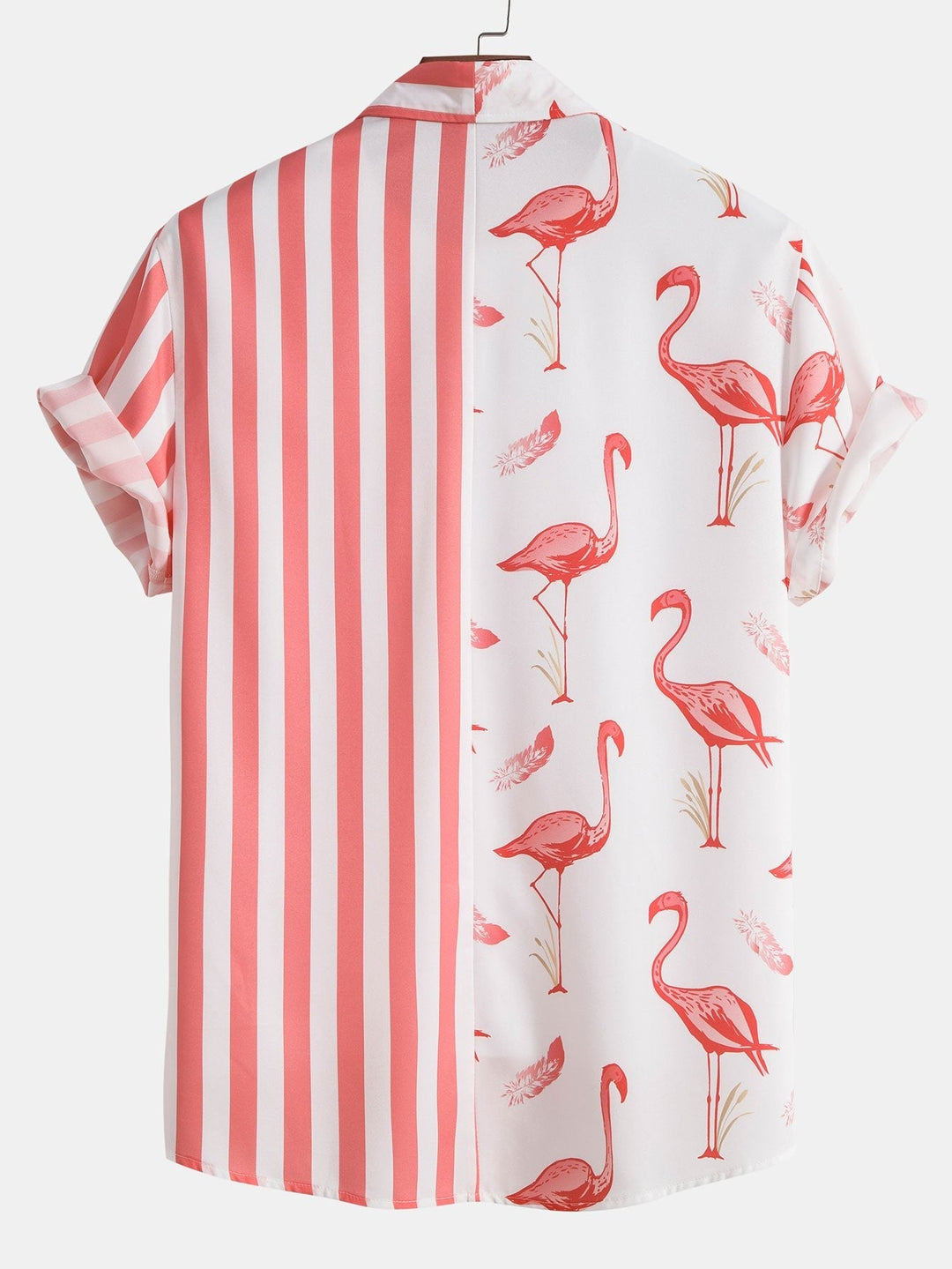 Flamingo Stripe Paneel Shirt & Zwemshorts