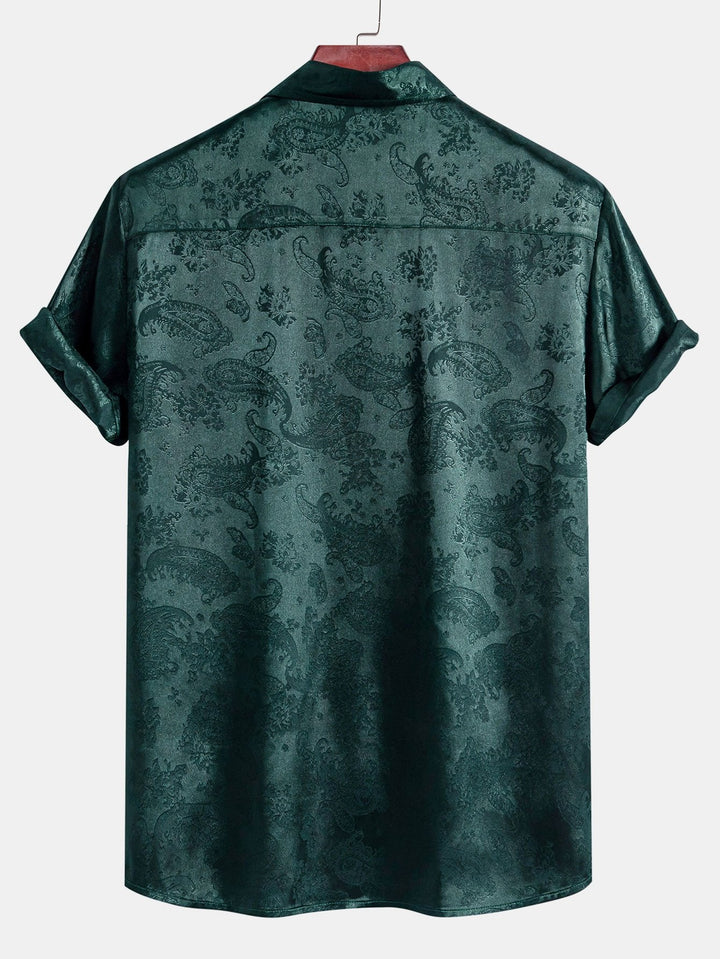 Paisley Print Satijnen Shirt & Shorts
