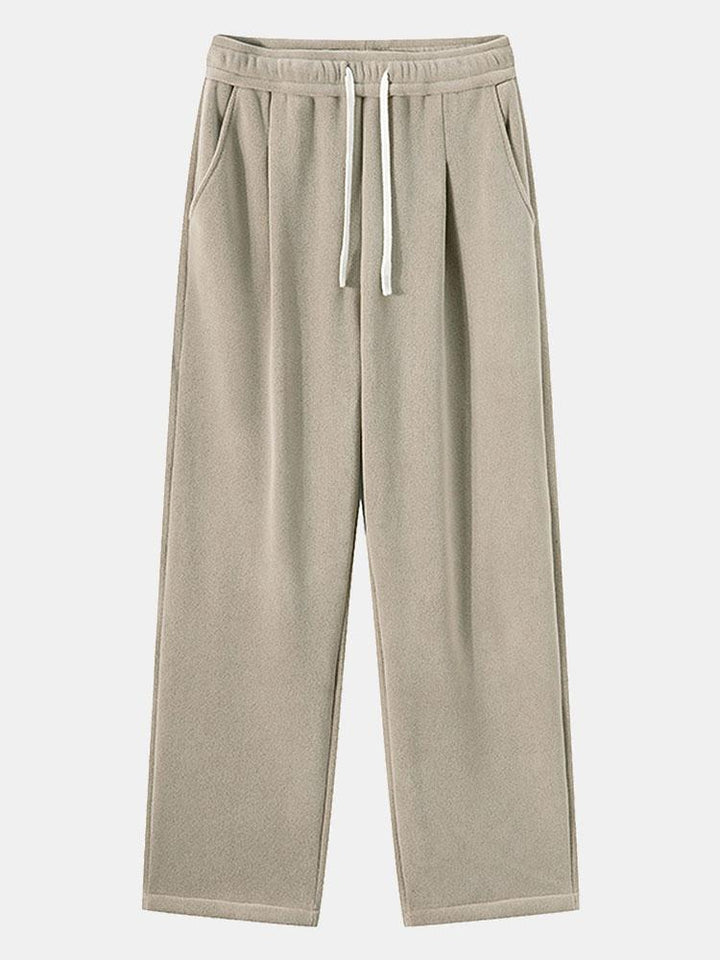 Polar Fleece Loose Fit Rechte Pijpen Broek