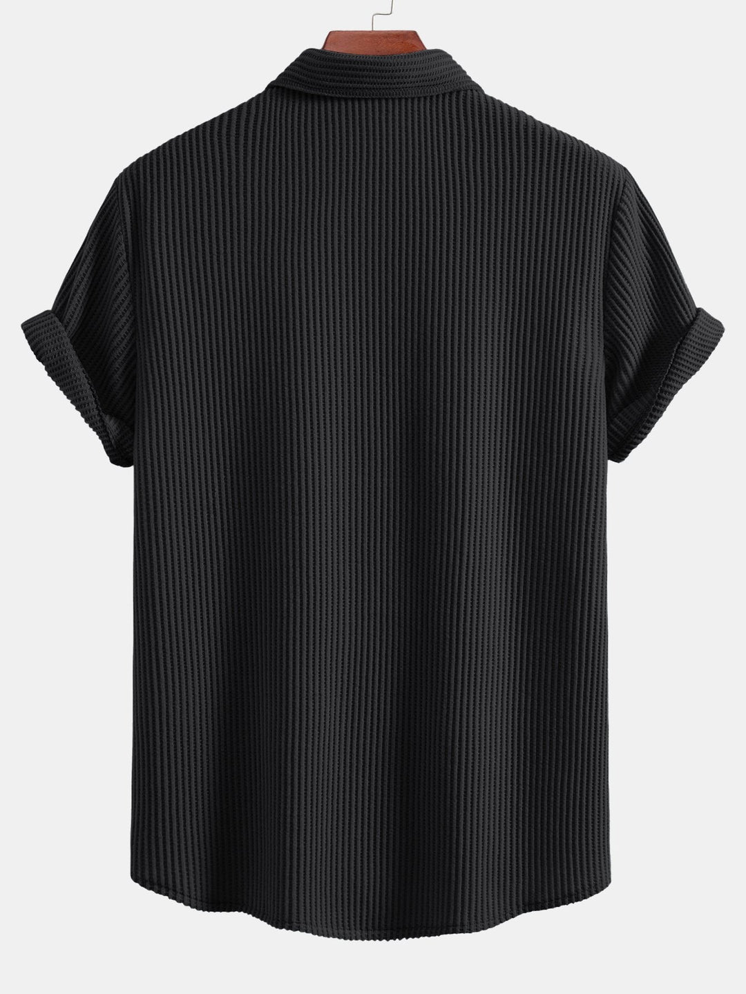 Wafel Knop-Up Shirt & Trekkoord Wafel Shorts