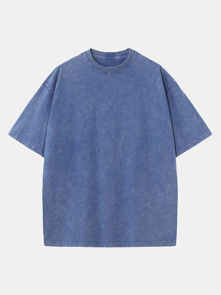 Gewassen Versleten Drop Shoulder T-Shirt