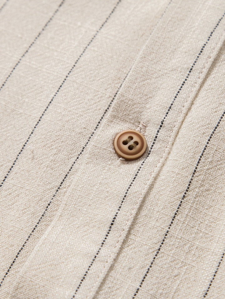 Linen Blend Shirt & Straight Linen Pants