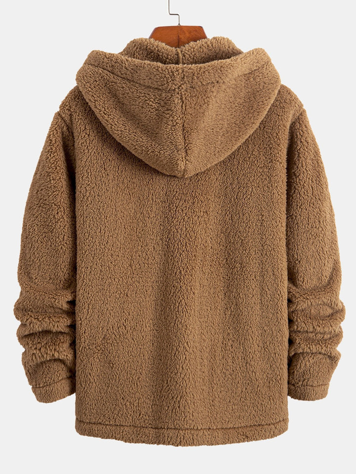 Teddy Fleece Button-Up Jacket