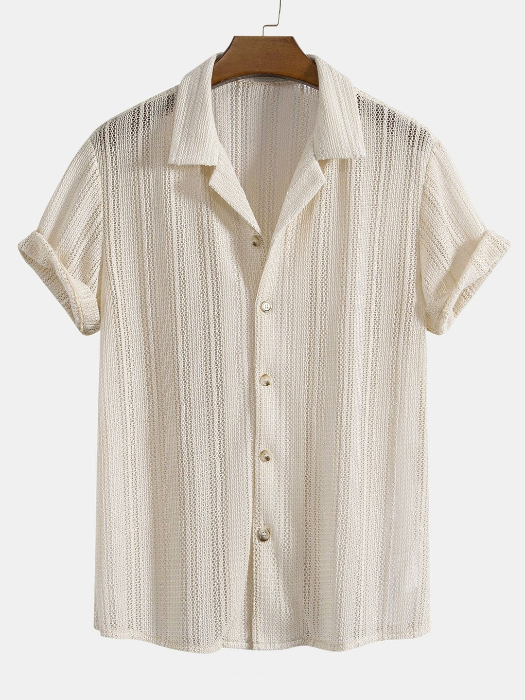 Textured Cuban Shirt & Straight Leg Linen Pants