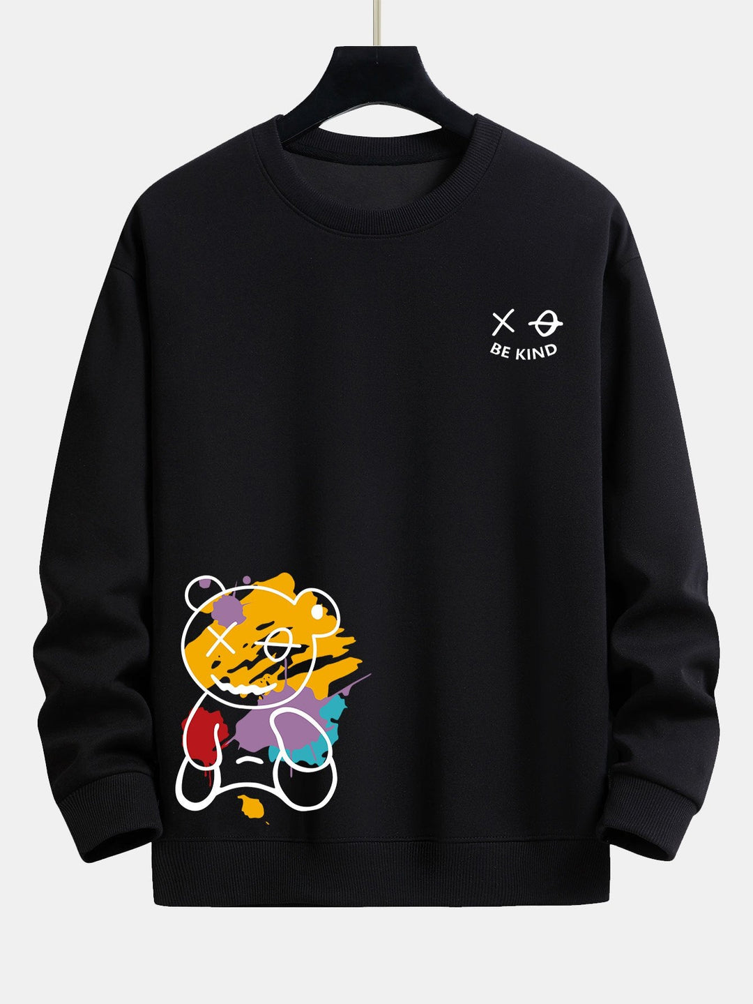 Graffiti Bear Print Relax Fit Sweatshirt & Joggingbroek