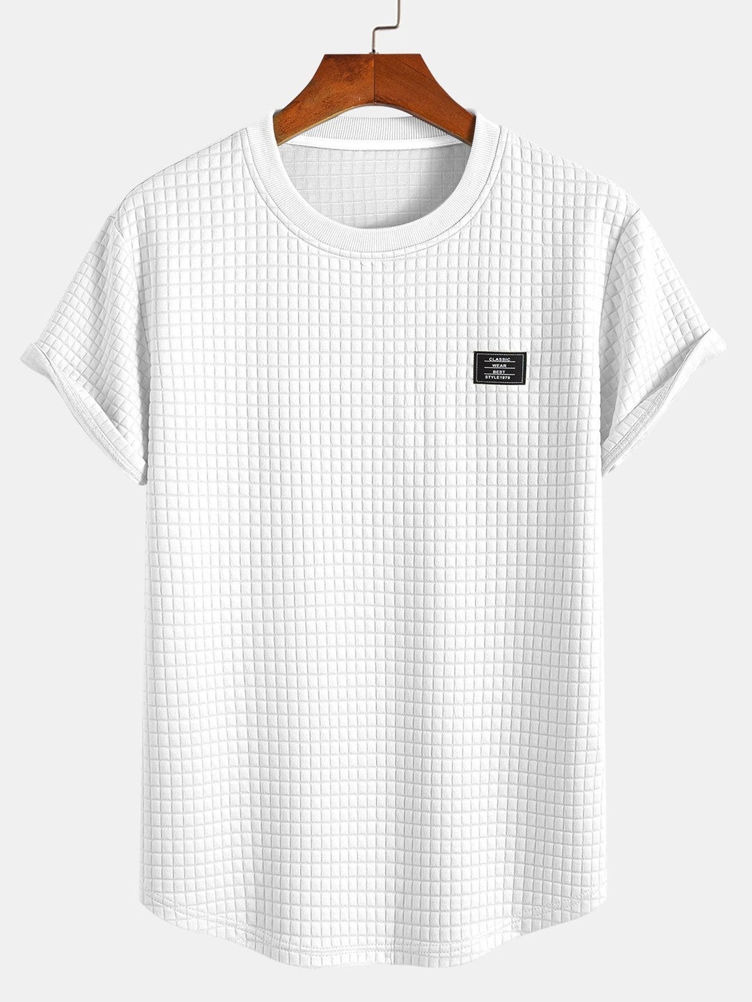 Korte Mouw Wafel Boog Hem T-Shirt