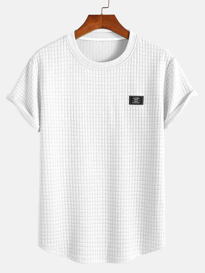 Korte Mouw Wafel Boog Hem T-Shirt