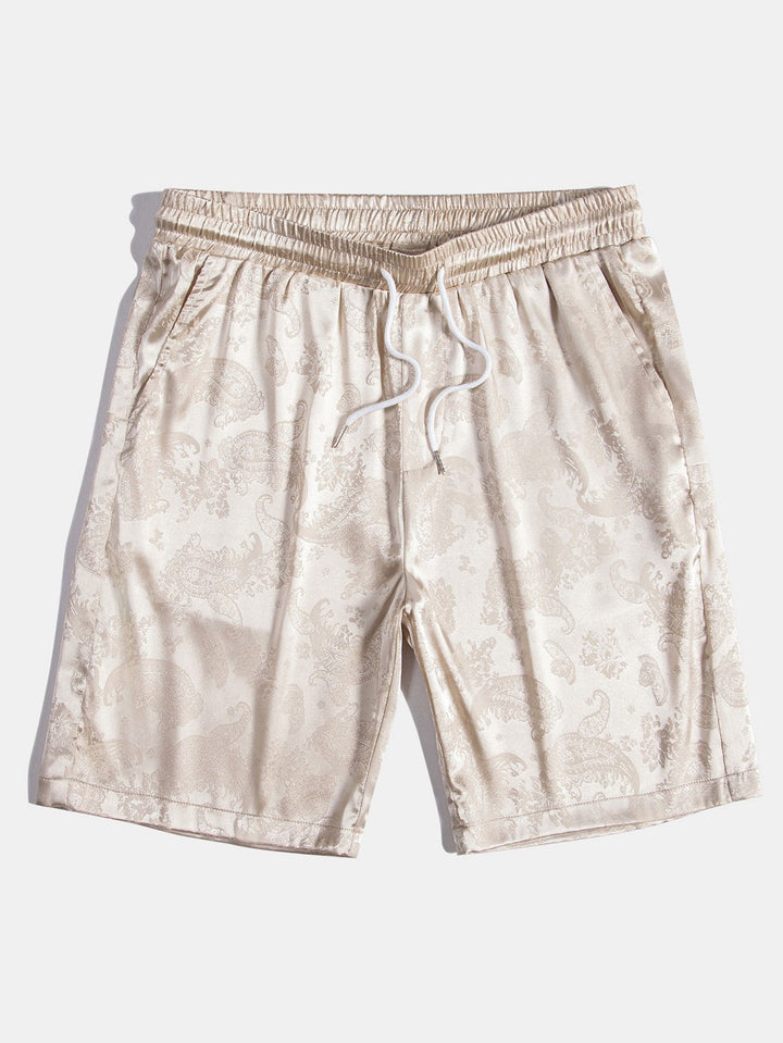 Paisley Print Satijnen Shirt & Shorts