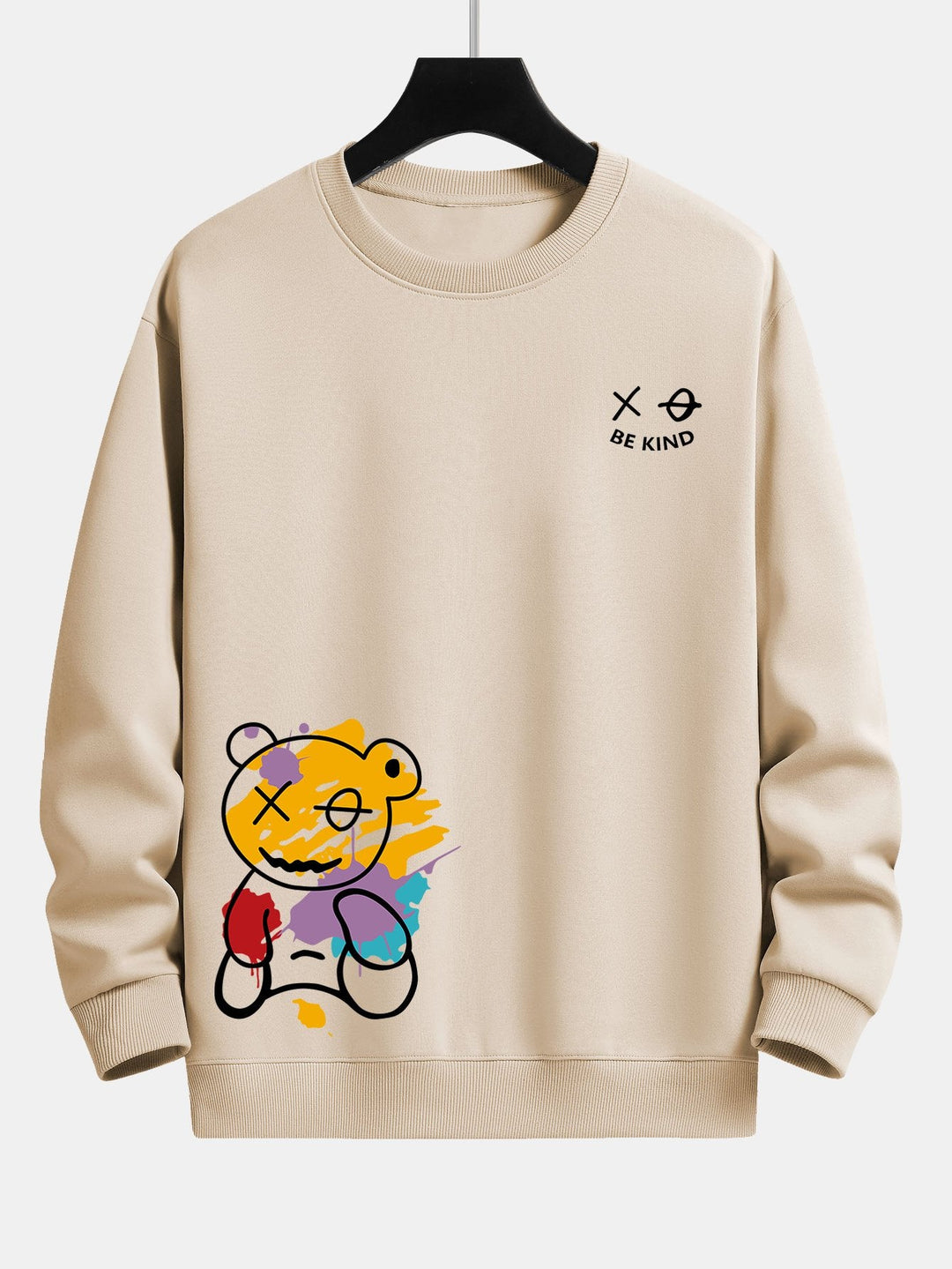 Graffiti Bear Print Relax Fit Sweatshirt & Joggingbroek