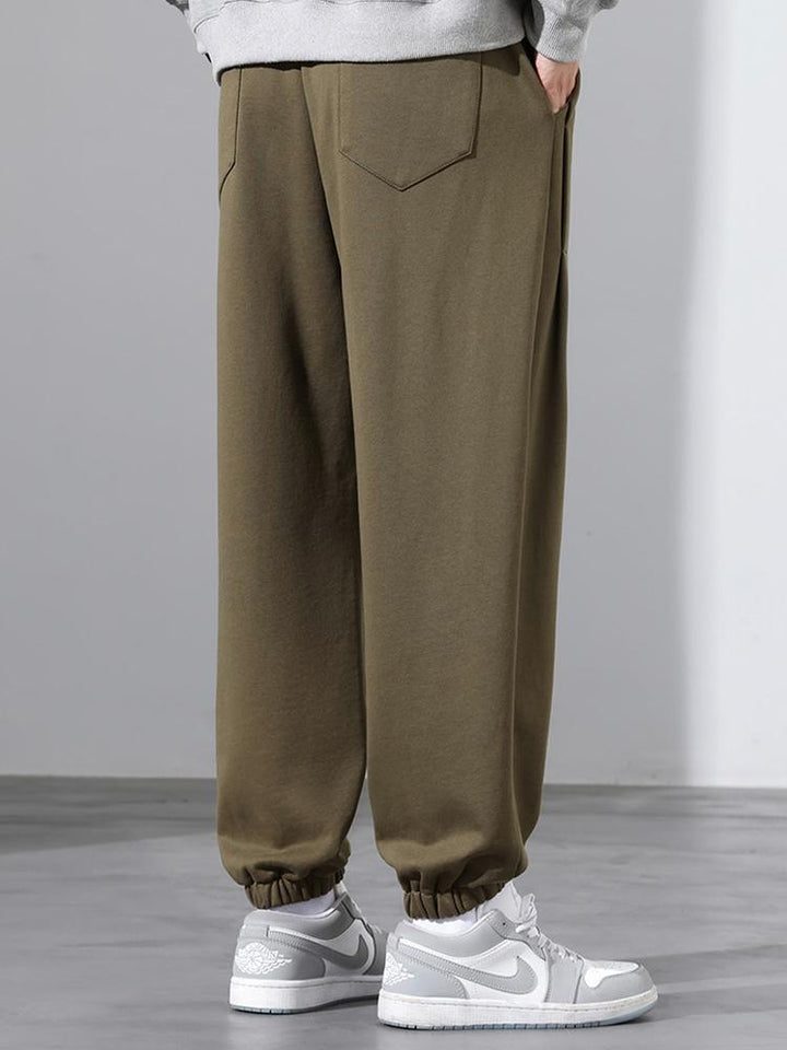 Cotton Jogging Pants with Drawstrings