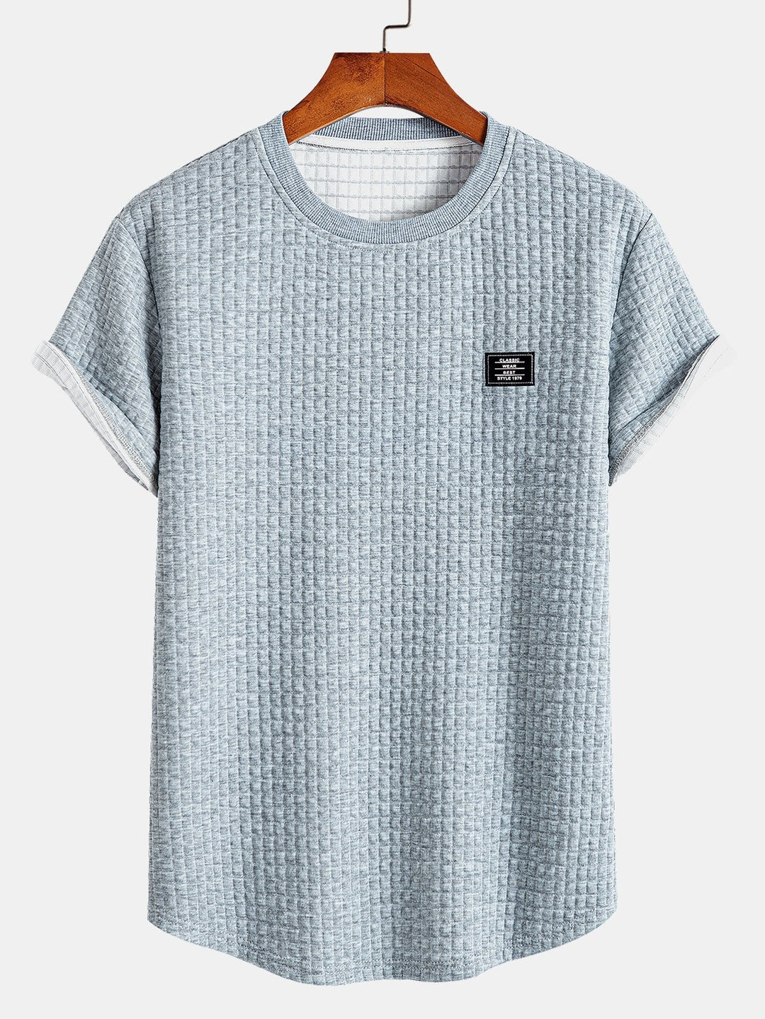 Korte Mouw Wafel Boog Hem T-Shirt