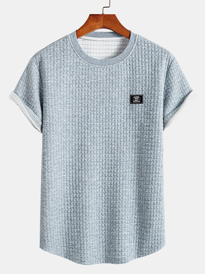 Korte Mouw Wafel Boog Hem T-Shirt