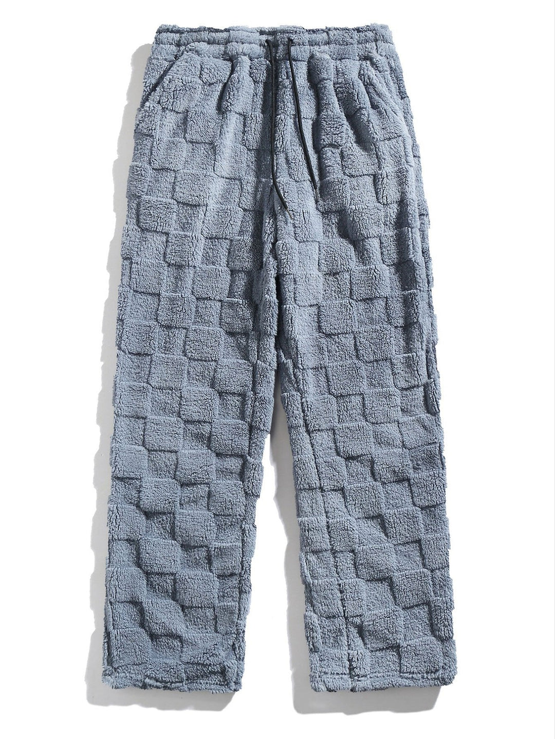 Checkerboard Teddy Hoodie & Straight Leg Pants