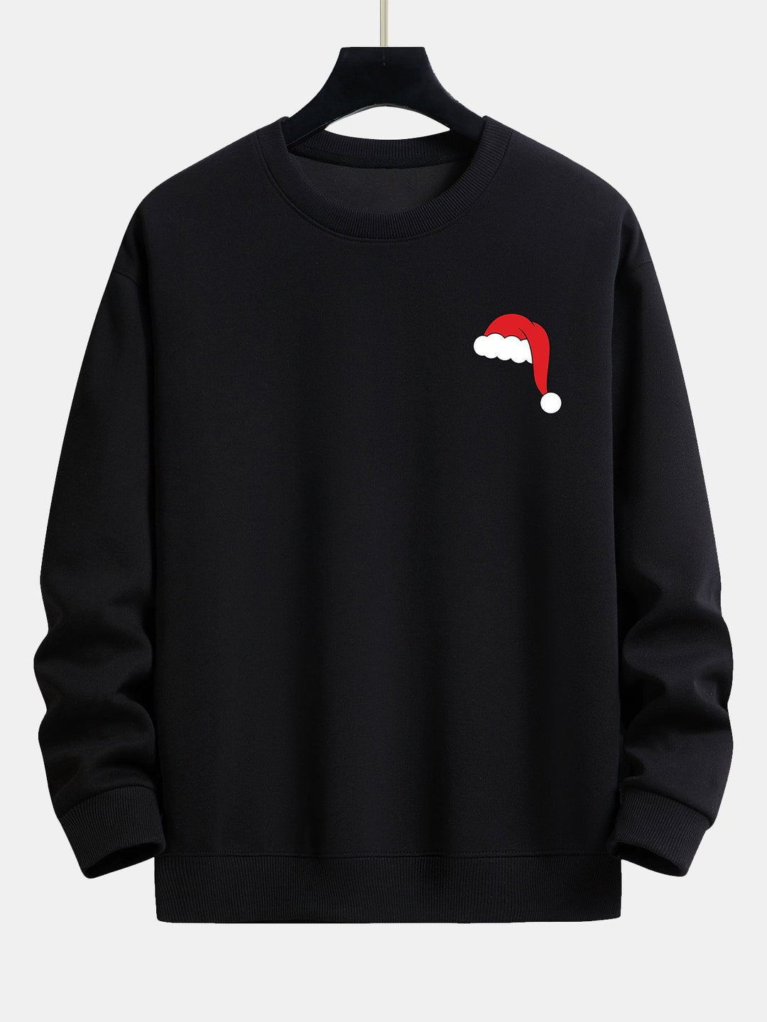 Santa Hat Print Relax Fit Sweatshirt