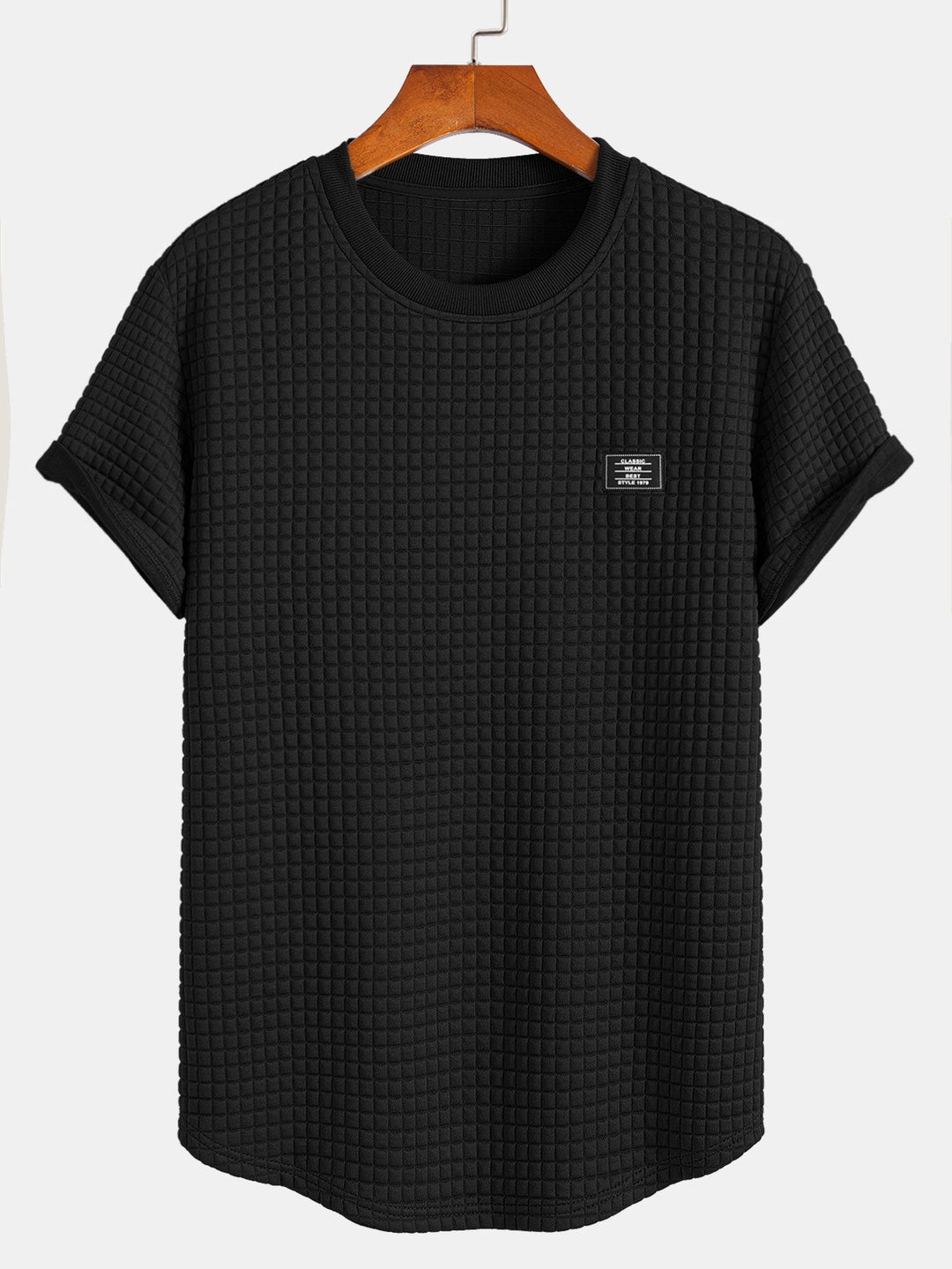 Korte Mouw Wafel Boog Hem T-Shirt