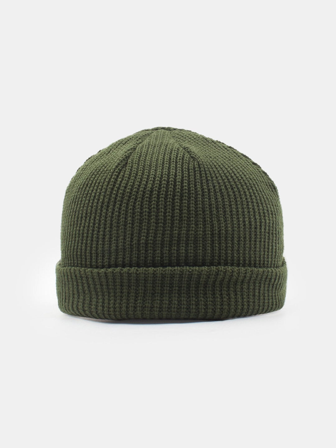 Solid Kleur Warme Korte Gebreide Muts