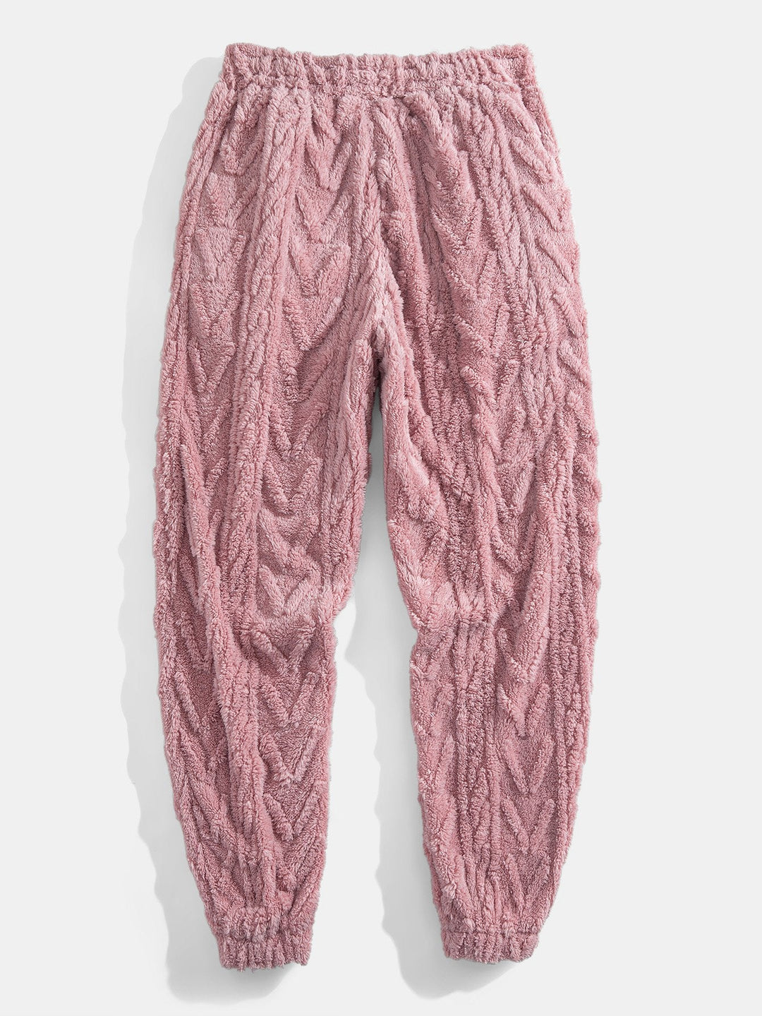 Geometrische Jacquard Teddy Hoodie & Joggingbroek