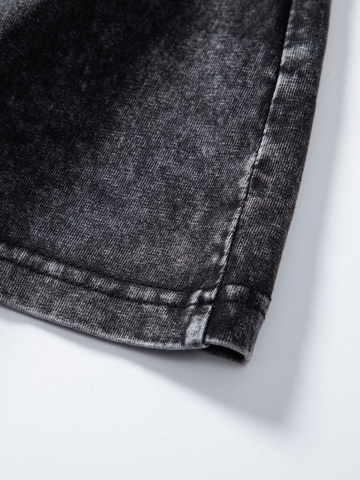 Basis Gewassen Versleten Drop Shoulder Oversized T-Shirt
