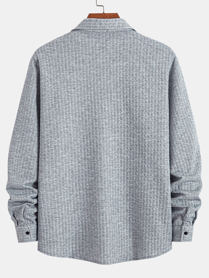 Wafel Knop-Up Shirt & Touwtjes Corduroy Cargo Jogger Broek