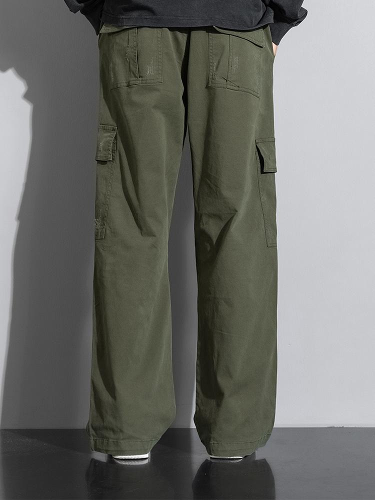 Rechtafstaande Katoenen Cargo Broek