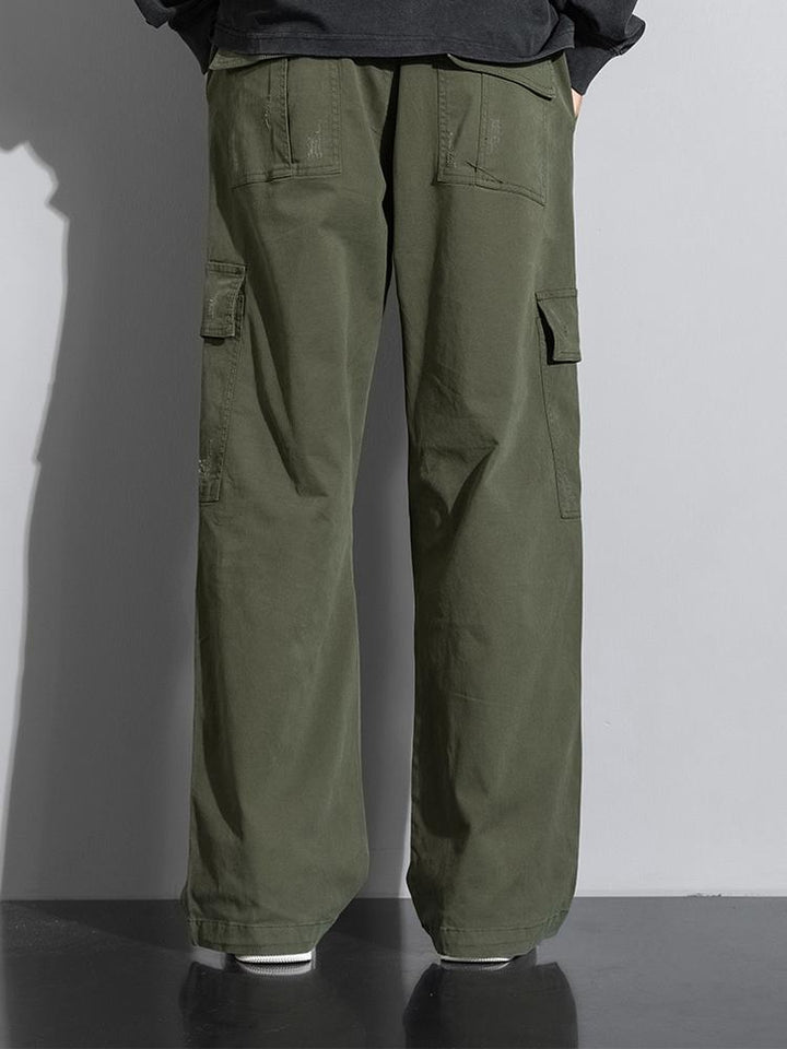 Rechtafstaande Katoenen Cargo Broek
