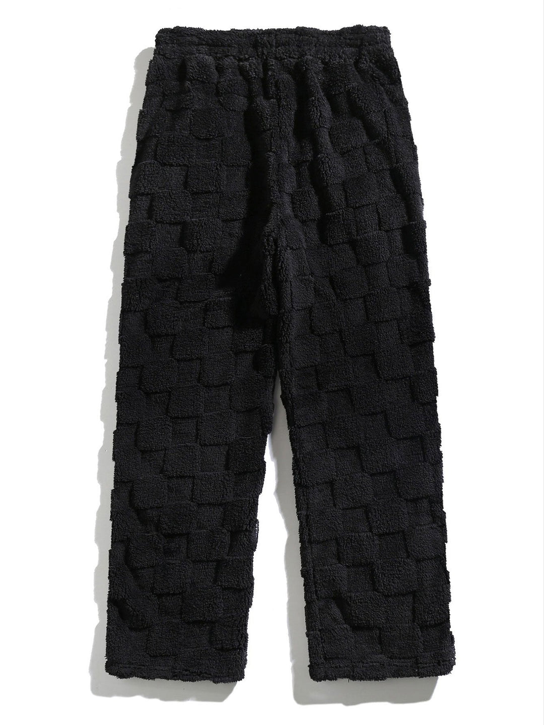 Checkerboard Teddy Hoodie & Straight Leg Pants