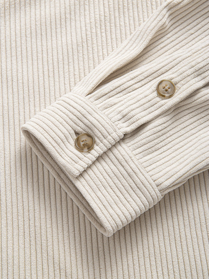 Corduroy Staande Kraag Shirt