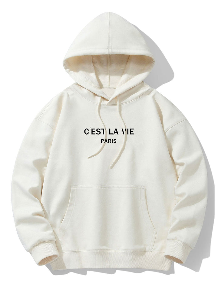 Paris Print Katoenmix Hoodie & Joggingbroek