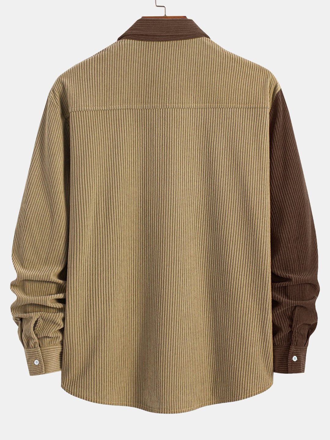 Corduroy Patchwork Shirt & Rechte Pijpen Corduroy Broek