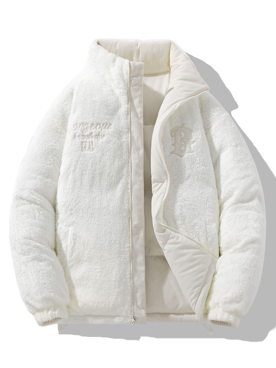 Omkeerbare Teddy Fleece Corduroy Jas